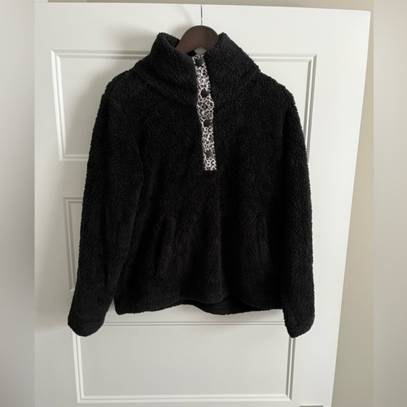 J crew 1/4 Snap Sherpa Size Medium - Picture 1 of 5